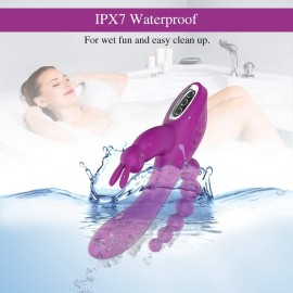 Rose toys 3 in 1 Rabbit Anal Dildo Vibrator