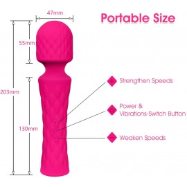 Wheat Dotted AV Magic Wand Massager