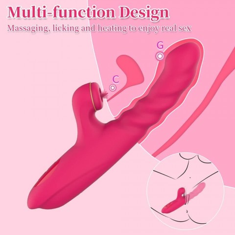 Clitoral Licking G-spot Thrusting Vibrator
