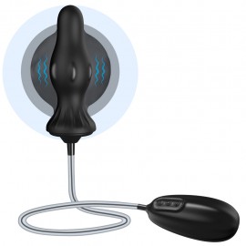 Tapered Inflatable Vibrating Butt Plug
