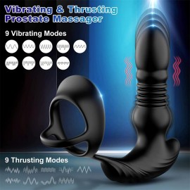 App & Remote Control Thrusting Anal Vibrator with Cock Ring