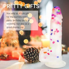7.87'' Realistic Suction Cup Confetti Dildo