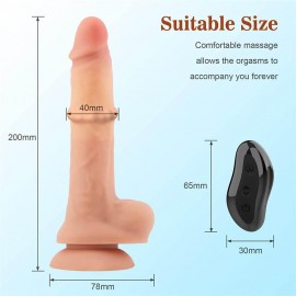 Realistic Thrusting Silicone Suction Cup Dildo 6.5''