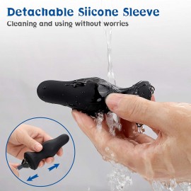 Tapered Inflatable Vibrating Butt Plug