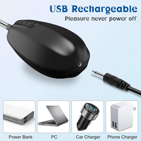 Tapered Inflatable Vibrating Butt Plug