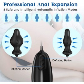 Tapered Inflatable Vibrating Butt Plug